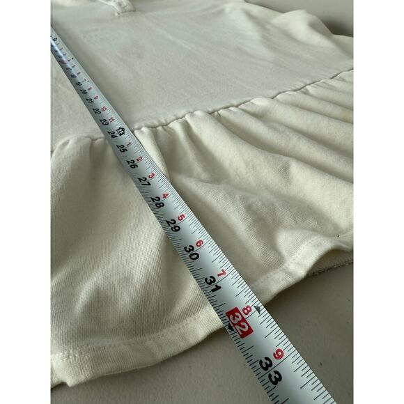 Z SUPPLY Dress Cream Dress Henley Cream Drop Waist Ruffled Comfy Casual Size M - Picture 7 of 9